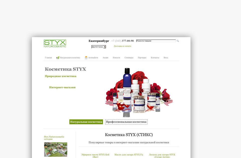 Создание интернет-магазина Styx Naturcosmetic